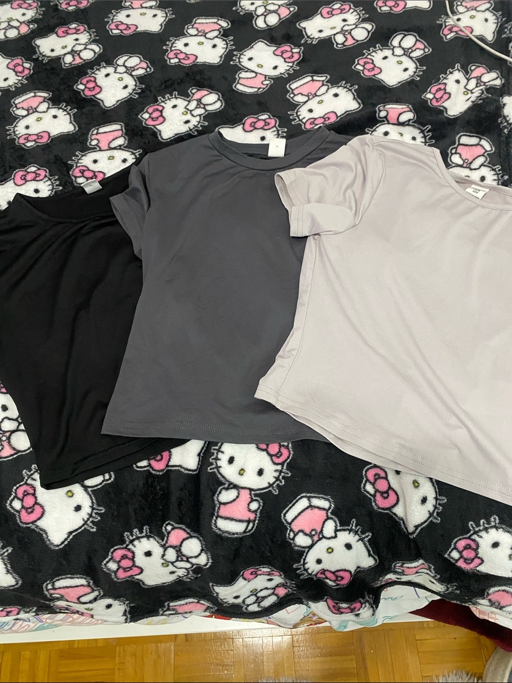 SHEIN Kids Short Sleeve Tees - Black, Charcoal, Light Taupe
